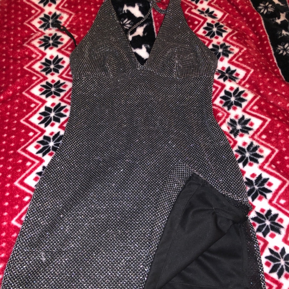 Sheer backless dress